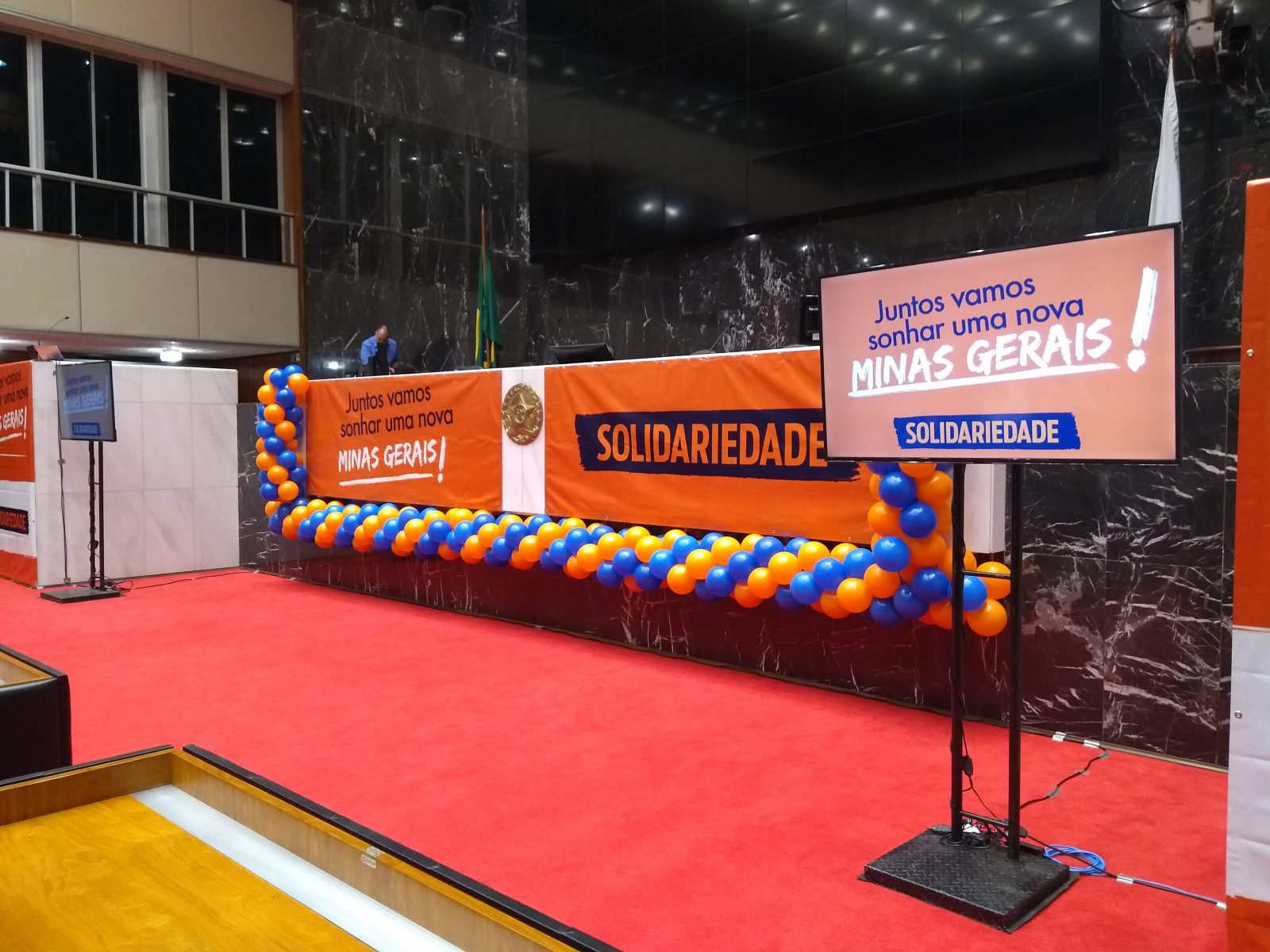 TV para exibi&ccedil;&atilde;o de conte&uacute;do em evento